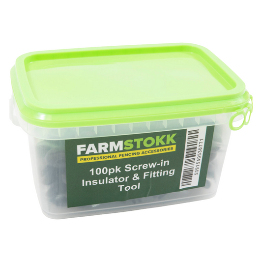 front image of the Farmstokk 100 Pack Screw-in Insulator & Fitting Tool