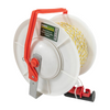 White reel with red handle and yellow cable, branded 'Farmstoxx', on a white background