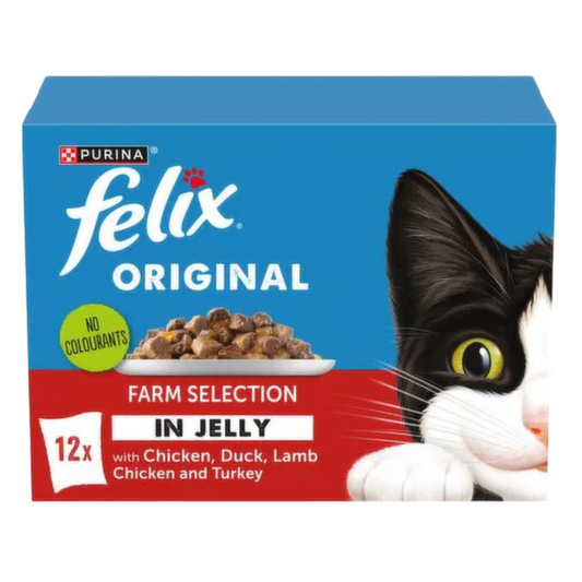 Felix Original Farm Selection in Jelly Cat Food 12x85g