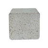 Gray textured cube on a white background