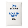 Bag of Gowla Premium Horse Feeds rolled oats on a white background
