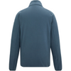 A slate blue quarter-zip fleece jacket shown from the back, featuring a high collar and long sleeves, set against a plain white background.
