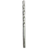 A single metal drill bit with a twisted flute design, shown vertically against a plain white background.
