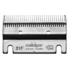 Metal comb with Heiniger branding on a white background