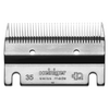 Metal comb with Heiniger branding on a white background