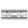 Metal comb blade with Heiniger branding on a white background