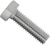 A single metallic hex bolt with a threaded shank, photographed on a plain white background.