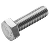 A single hexagonal metal bolt with a threaded shank, shown on a plain white background.