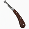 Hoof Knife With Double Edge Blade, Timber Handle on white background