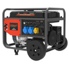 generator on white background on wheels in red and black