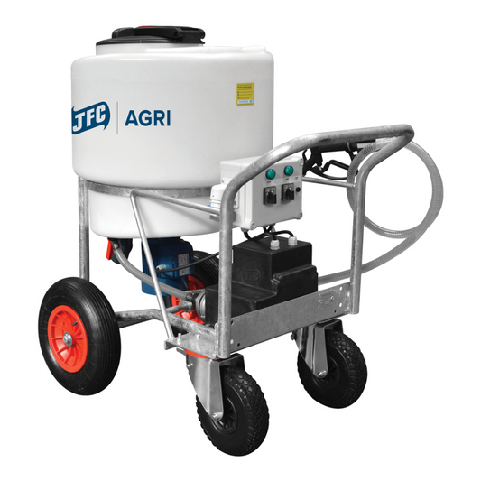 FRONT IMAGE OF THE JFC 170L Milk Kart with Mixer and Pump