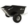 Black tip assist trailer with logo on front in white on white background