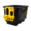 yellow and black JFC Calf Crib