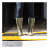 person standing on the JFC Large Disinfectant Footbath  from another angle