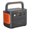Jackery portable power station with orange accents on a white background