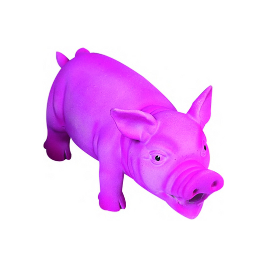 Latex Pig dog toy in Pink 22cm