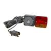 Tail light assembly with cable and connector on a white background