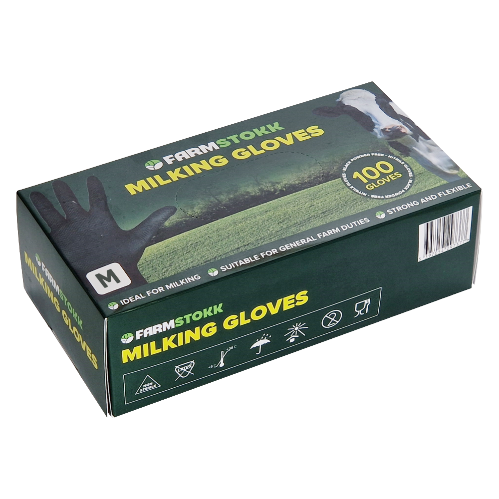 black disposable nitrile gloves for livestock operations