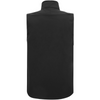 A black sleeveless vest with a high collar, shown from the back against a plain white background.