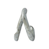 Metallic hook on a white background