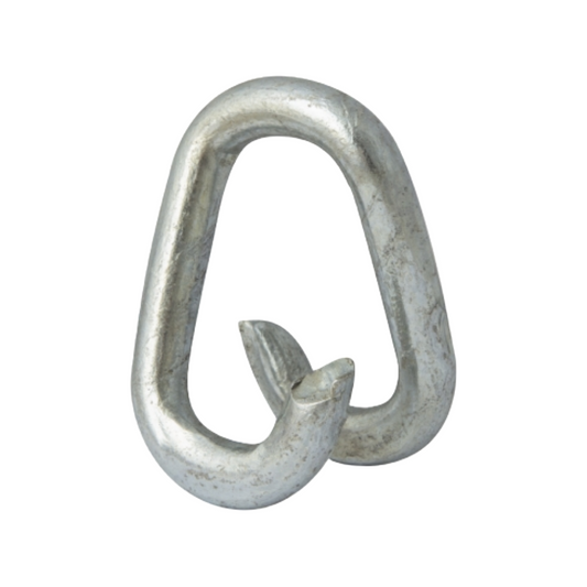 Metal eye bolt on a white background