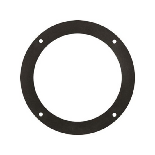 Black gasket on a white background