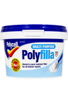 pollyfilla tub on white background with blue lid