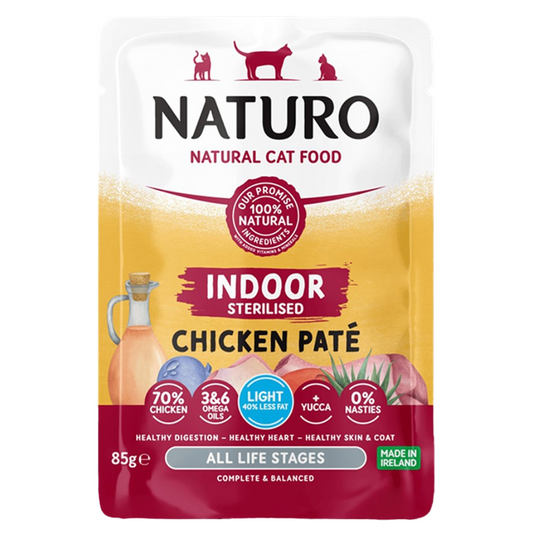 Naturo Cat Sterilised Chicken Paté 85g Pouch 