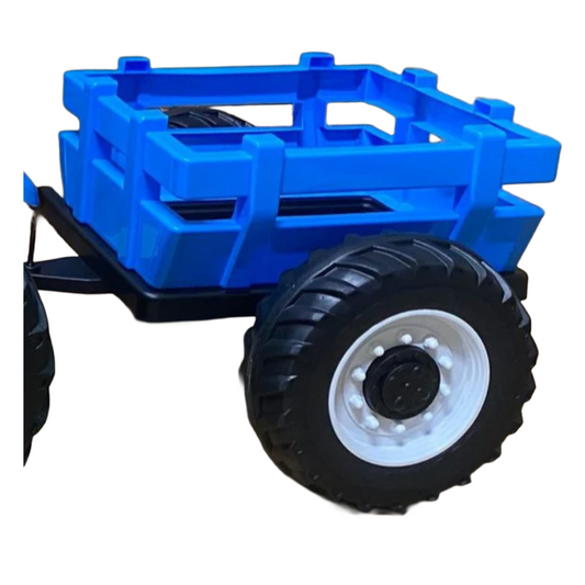 image of a blue kids trailer