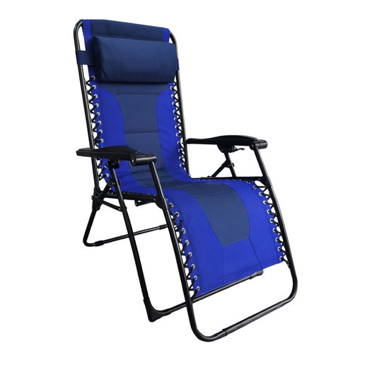 Padded Zero Gravity Chair - Navy & Blue