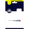 A Phoenix Electrical Accessories test indicator screwdriver on its original retail card packaging. The packaging features a navy blue and yellow header with the brand logo and 'ELECTRICAL ACCESSORIES' text, and the clear-handled screwdriver is displayed below.