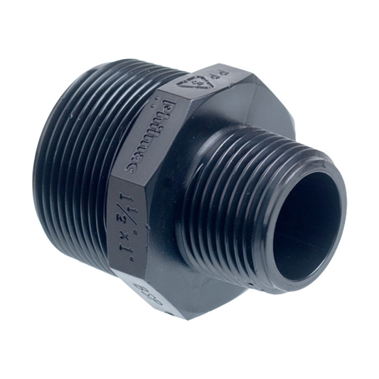 image of Philmac 1″ x 1/2″ BSP Reducing Nipple on a white backgorund