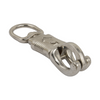Metal swivel clip on a white background
