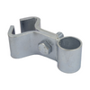 Metal clamping device with cylindrical component on a white background