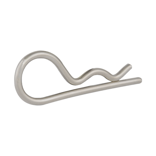 Metal clip on a white background