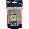 A package of 20 RAWLPLUG M6 x 60 mm roofing bolts and nuts in a clear resealable stand-up pouch with a dark blue header and orange side accents.