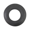 Black tire inner tube on a white background