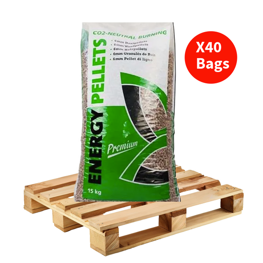 6mm Wood Pellets 15kg x 40 bag Pallet Offer
