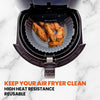 air fryer liner in use while cooking