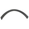 Curved black rubber gasket on a white background