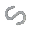 Metal S-hook on a white background