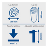 diagram of the splitting force and log diameters