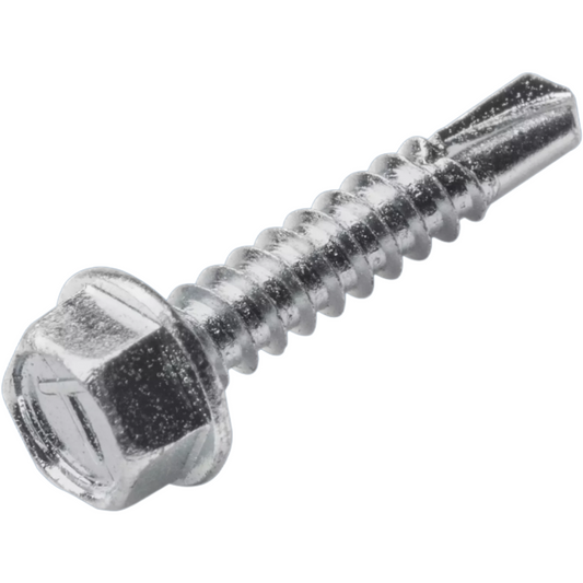 A single hex head screw with a threaded shank and a flat head, shown on a plain white background.