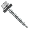 A stainless steel dental hand instrument, likely a curette or scaler, featuring a textured knurled head with white plastic tips and a smooth, tapered handle with a small engraved logo, shown on a plain white background.