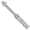 A stainless steel wall anchor bolt with a hex nut, shown diagonally on a plain white background.