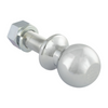 Metal ball bolt on a white background
