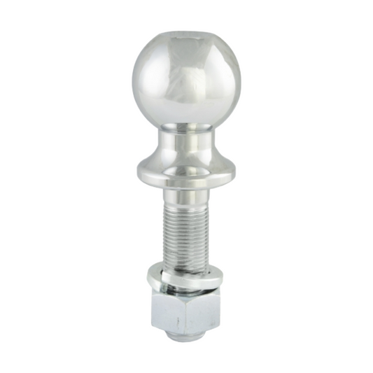 Metal ball hitch on a white background