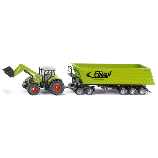 Claas Tractor with Front Loader, Dolly & Tipping Trailer