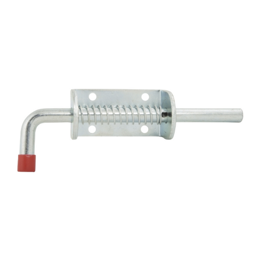 Metal spring-loaded toggle bolt on a white background