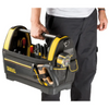 someone carrying the Stanley FatMax Open Tote Bag 46cm (18in)